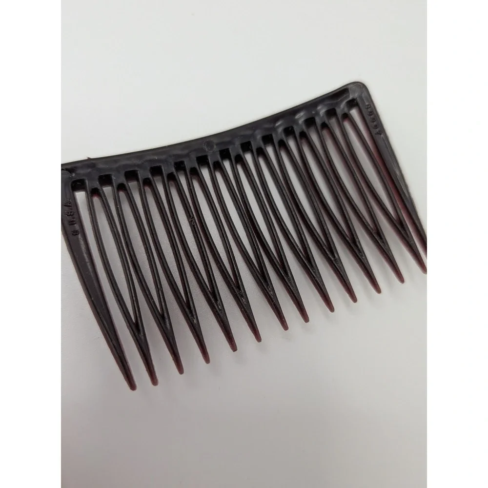 Vintage Goody Mini Hair Combs Side Pin Brown Marble Tortoise 2
